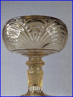 Aladdin 1940 #B-52 Amber Crystal Filigree Stem Washington Drape No Burner