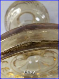 Aladdin 1940 #B-52 Amber Crystal Filigree Stem Washington Drape No Burner