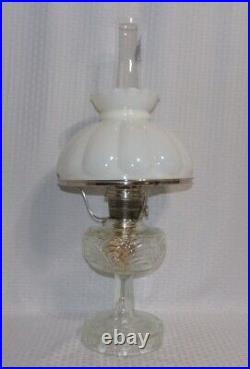 Aladdin 1941 CRYSTAL Washington Drape Kerosene Lamp with #C Burner with Melon Shade