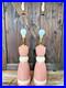 Aladdin 1949 Electric Pink & Alacite Table Lamp Set of 2 32 tall