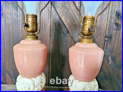 Aladdin 1949 Electric Pink & Alacite Table Lamp Set of 2 32 tall Aladdin 1949 Electric Pink & Alacite Table Lamp Set of 2 32 tall