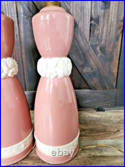 Aladdin 1949 Electric Pink & Alacite Table Lamp Set of 2 32 tall