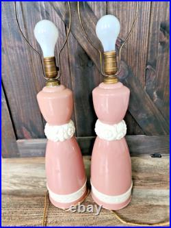 Aladdin 1949 Electric Pink & Alacite Table Lamp Set of 2 32 tall