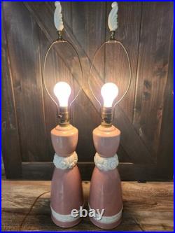 Aladdin 1949 Electric Pink & Alacite Table Lamp Set of 2 32 tall Aladdin 1949 Electric Pink & Alacite Table Lamp Set of 2 32 tall