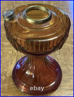 Aladdin 1980 Model 23 Amber Short Lincoln Drape Oil Lamp I'm Told It's Reproduct