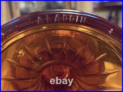 Aladdin 1980 Model 23 Amber Short Lincoln Drape Oil Lamp I'm Told It's Reproduct