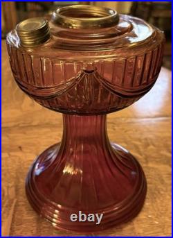 Aladdin 1980 Model 23 Amber Short Lincoln Drape Oil Lamp I'm Told It's Reproduct