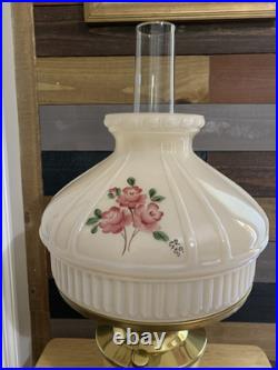 Aladdin # 23 Brass Electric Table Lamp with Case Glass Signed Shade