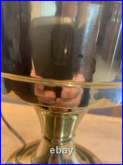 Aladdin # 23 Brass Electric Table Lamp with Case Glass Signed Shade