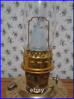 Aladdin 23 Brass Kerosene Lamp With Chimney, Mantle And Wall Mount
