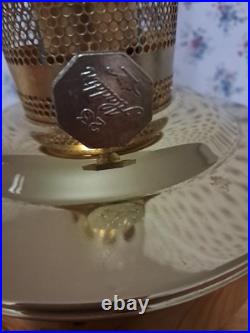 Aladdin 23 Brass Kerosene Lamp With Chimney, Mantle And Wall Mount