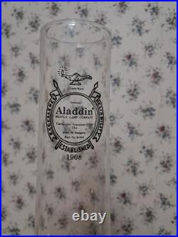 Aladdin 23 Brass Kerosene Lamp With Chimney, Mantle And Wall Mount