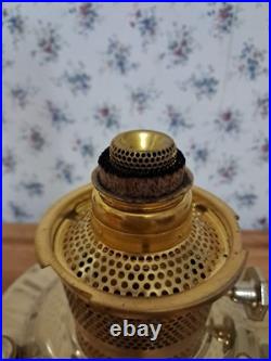 Aladdin 23 Brass Kerosene Lamp With Chimney, Mantle And Wall Mount