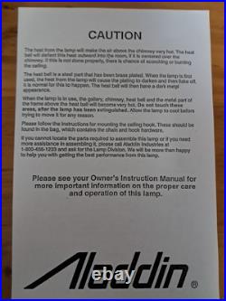 Aladdin 23 Hanging Kerosene Lamp With Chimney And Mantle New Wick