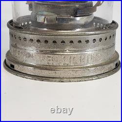 Aladdin 23 Kerosene Mantle Lamp Brass Burner Colonial Squares Clear Reservoir