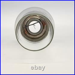 Aladdin 23 Kerosene Mantle Lamp Brass Burner Colonial Squares Clear Reservoir