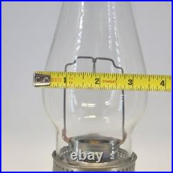 Aladdin 23 Kerosene Mantle Lamp Brass Burner Colonial Squares Clear Reservoir