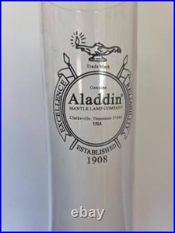 Aladdin #23 Table-Top Oil Lamp Round leaf design glass base