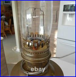 Aladdin 23 brass Kerosene Lamp with Extra mantel & Wick
