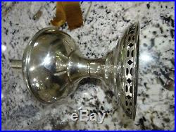 Aladdin #6 Nickel Chrome Kerosen Lamp w Original 301 Shade Vtg Antique