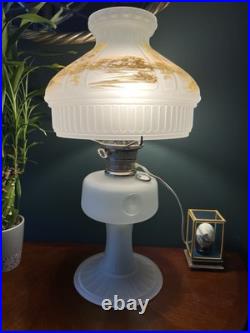 Aladdin 70th Anniversary Reverse Painted Model 23 LE Frosted Lamp Oil & Electric