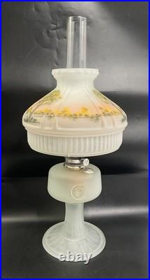 Aladdin 70th Anniversary Reverse Painted Model 23 LE Frosted Oil Kerosene Lamp