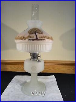 Aladdin 70th Anniversary Reverse Painted Model 23 LE Frosted Oil Kerosene Lamp