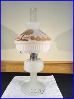 Aladdin 70th Anniversary Reverse Painted Model 23 LE Frosted Oil Kerosene Lamp