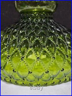 Aladdin 9.5 Fitter Green Oil Kerosene Glass Diamond Quilted Student Lamp Shade
