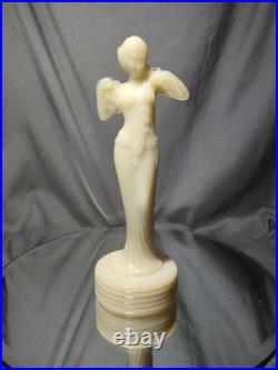 Aladdin Alacite G16 NuType Figural Nude Woman Table Lamp Base Deco Uranium Glass