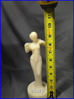 Aladdin Alacite G16 NuType Figural Nude Woman Table Lamp Base Deco Uranium Glass