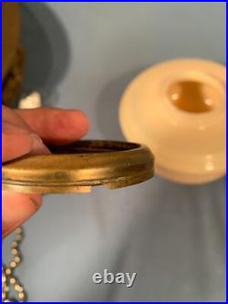 Aladdin Alacite Glass Font Model B Burner Hanging Oil Lamp-Sconce-Table (Glows)