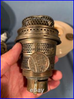 Aladdin Alacite Glass Font Model B Burner Hanging Oil Lamp-Sconce-Table (Glows)