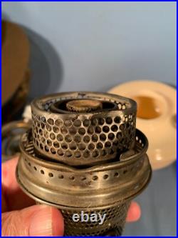 Aladdin Alacite Glass Font Model B Burner Hanging Oil Lamp-Sconce-Table (Glows)