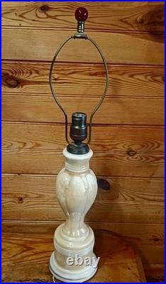 Aladdin Alacite Glass Table Lamp with Peach Lustre finish