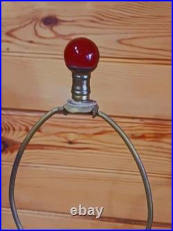 Aladdin Alacite Glass Table Lamp with Peach Lustre finish