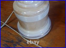 Aladdin Alacite Glass Table Lamp with Peach Lustre finish