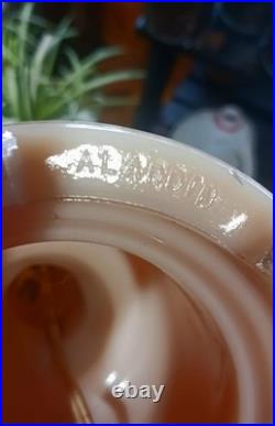 Aladdin Alacite Glass Table Lamp with Peach Lustre finish