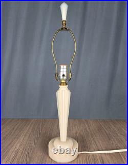 Aladdin Alacite Glass boudoir table lamp, G-252 model, Art Deco Uranium w finial