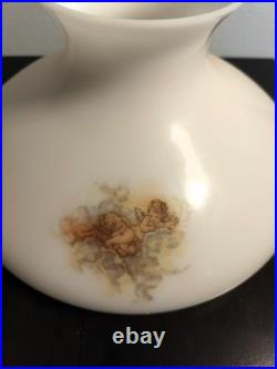 Aladdin Alacite Lincoln Drape Mantle Oil Lamp with Cherub Shade, Model B Burner