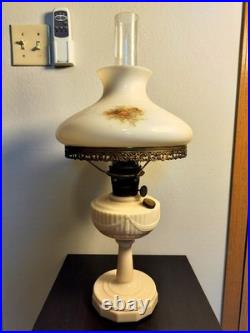 Aladdin Alacite Lincoln Drape Mantle Oil Lamp with Cherub Shade, Model B Burner