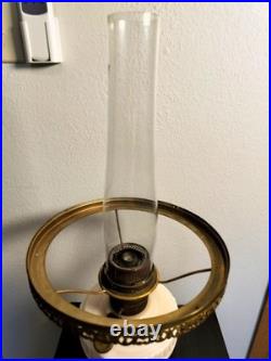 Aladdin Alacite Lincoln Drape Mantle Oil Lamp with Cherub Shade, Model B Burner Aladdin Alacite Lincoln Drape Mantle Oil Lamp with Cherub Shade, Model B Burner