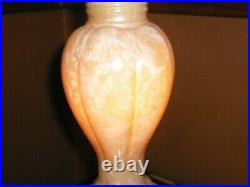 Aladdin Alacite Milk Glass Table Lamp Peach 1930s Works Art Deco