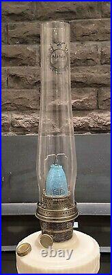 Aladdin Alacite Model B Nickel Burner R150 Mantle Blue 1908 Lox-on Chimney