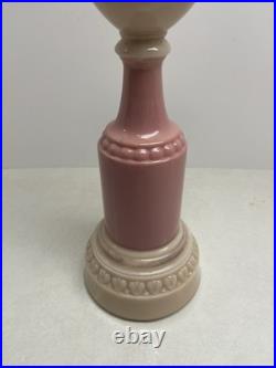 Aladdin Alacite Pink Table Lamp with Finial 1940's 30 Electric Art Deco