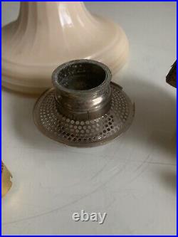 Aladdin Alacite Short Lincoln Drape Oil Lamp 1939 Uranium Glass