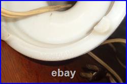 Aladdin Alacite Table Lamp 1940s Floral With Original Lamp Shade Finial