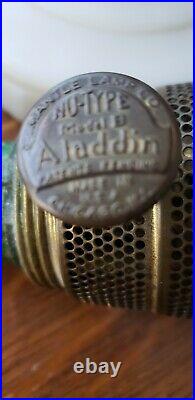 Aladdin Alacite Tall Lincoln Drape Model B Foot Kerosene Lamp