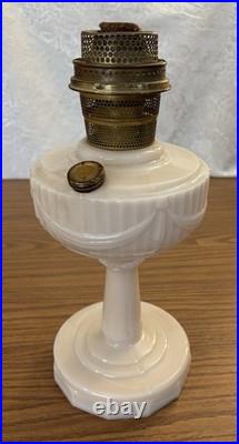 Aladdin Alacite Tall Lincoln Drape Oil Lamp with Model B Burner c. 1942-50s