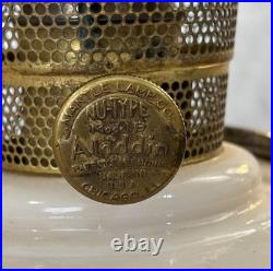 Aladdin Alacite Tall Lincoln Drape Oil Lamp with Model B Burner c. 1942-50s